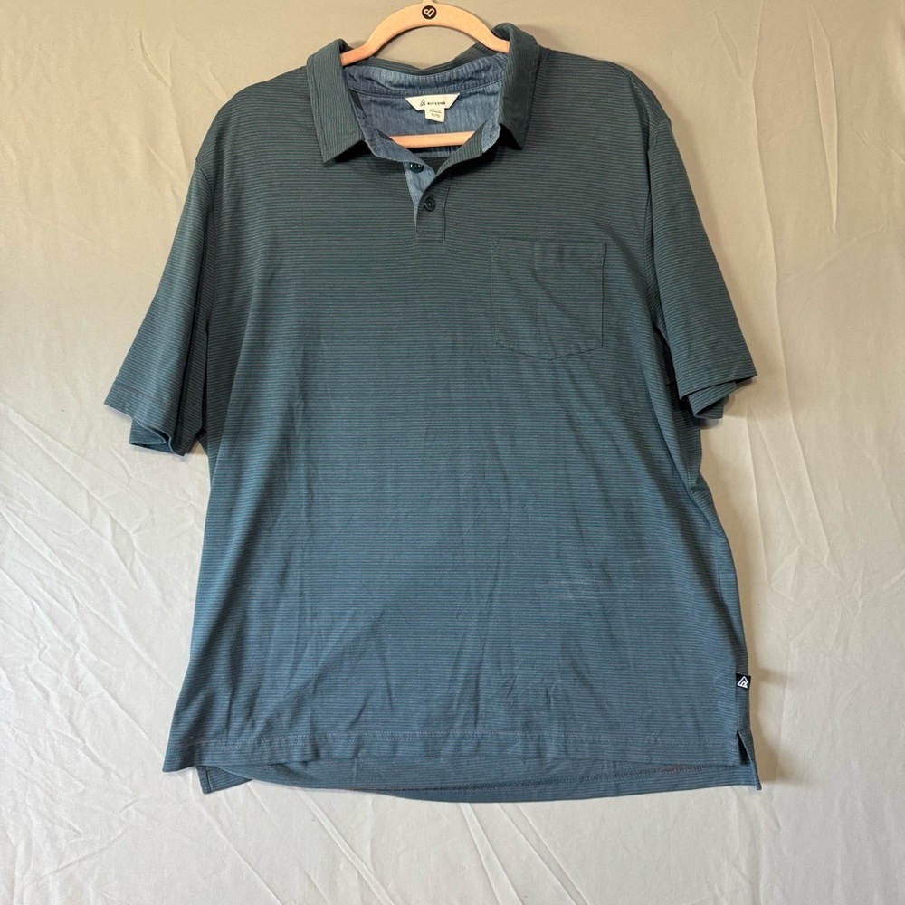 Ripzone Mens Blue Short Sleeve Polo Shirt Size XL Chest Pocket NWT Golf Office